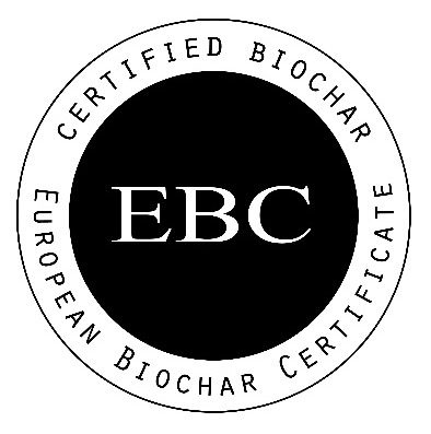 European Biochar Certificate EBC logo for certified sustainable biochar products